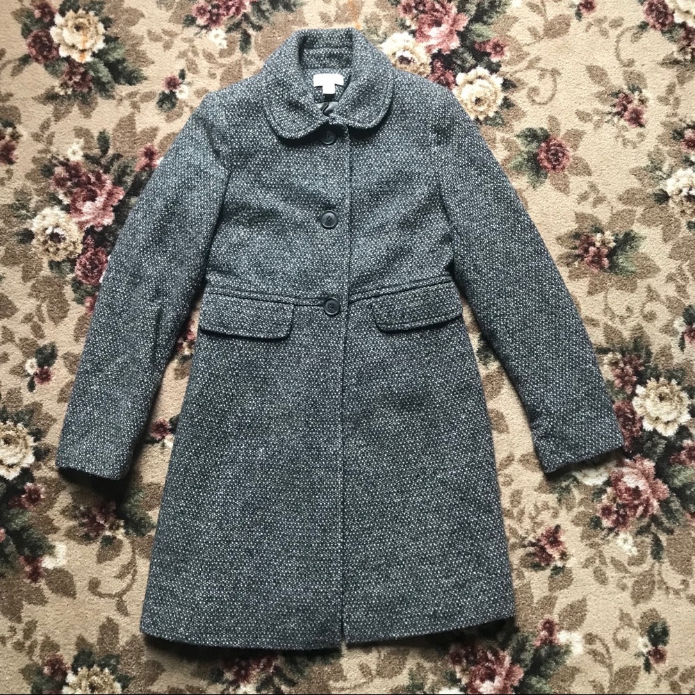 Ann Taylor LOFT grey wool blend jacket